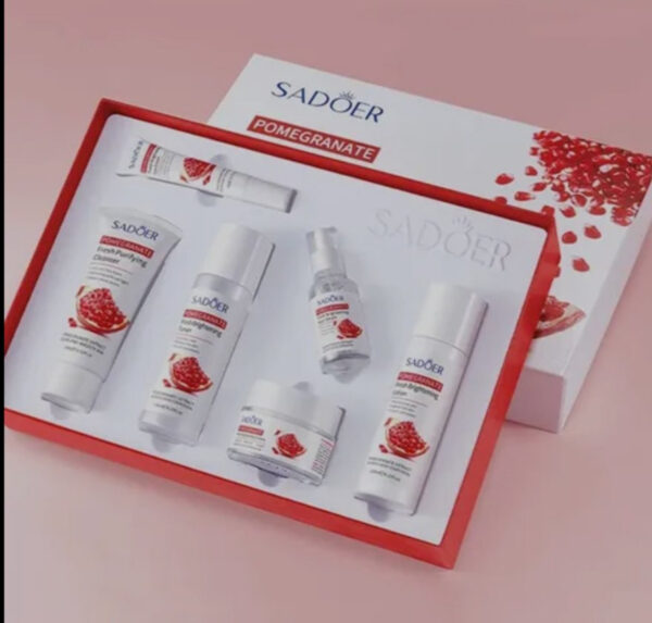 Set 6 piezas, Kit Granada Sadoer Vitalidad E Iluminador Antiarrugas, Hidratante, Nutritivo.