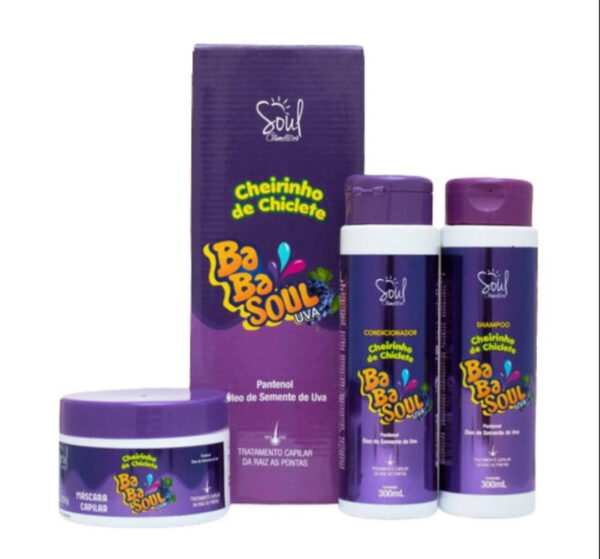 Kit Capilar de 3 piezas Babasoul con aroma a Chicle de Uva Soul