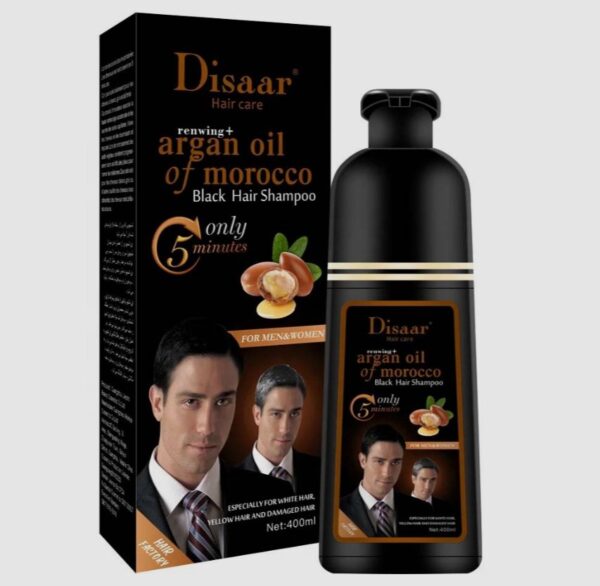 2025/10/1001482487.jpg SHAMPOO UNISEX DISAAR PARA CABELLO NEGRO 400 ML