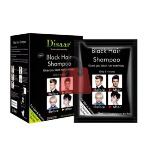 SHAMPOO UNISEX DISAAR PARA CABELLO NEGRO CAJA DE 10 UNIDADES