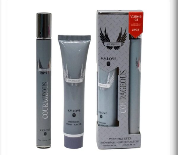 2025/11/1001133086.jpg Kit Masculino Gel de ducha + Perfume Courageous de 35ml