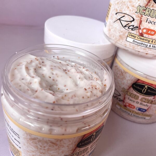Crema Exfoliante facial y corporal de arroz Aichun Beauty (Aichun Beauty Rice Scrub Face & Body Cream
