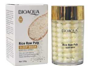 MASCARILLA FACIAL PARA DORMIR DE PULPA CRUDA DE ARROZ BIOAQUA.