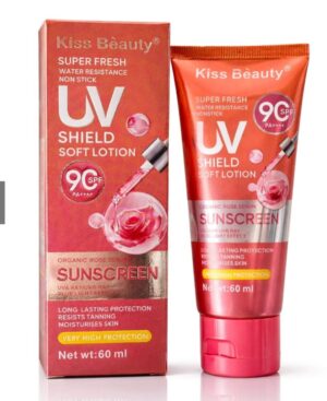 2026/04/1001483325.jpg PROTECTOR SOLAR CON COLOR 90 SPF KISS BEAUTY ORGANICO DE ROSAS.