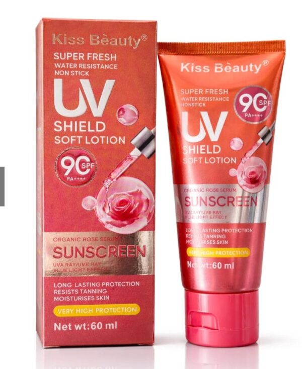 2026/04/1001483325.jpg PROTECTOR SOLAR CON COLOR 90 SPF KISS BEAUTY ORGANICO DE ROSAS.