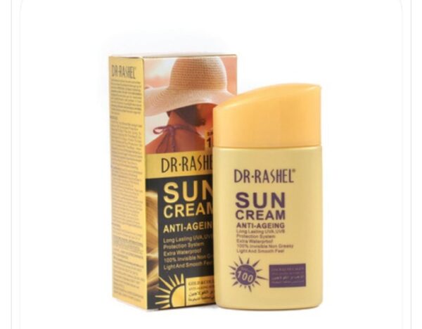 BLOQUEADOR SOLAR DR. RASHEL ANTI-AGIENG SUN CREMA SPF75 CON ORO y COLÁGENO.